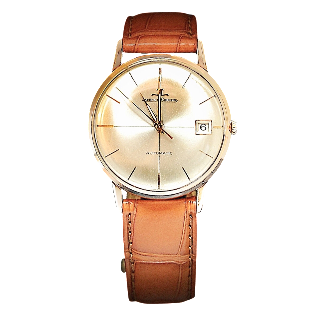 Montre Jaeger LeCoultre Vintage Ronde Plaqué or et acier Automatique Vers 1960.