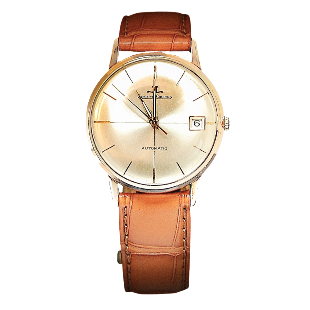 Montre Jaeger LeCoultre Vintage Ronde Plaqué or et acier Automatique Vers 1960.