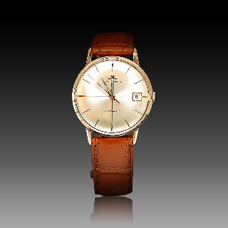 Montre Jaeger LeCoultre Vintage Ronde Plaqué or et acier Automatique Vers 1960.