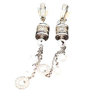 Boucles d'oreilles Bulgari "B zero 1 " en Or gris 18 Cts  avec diamants vers 2014 .