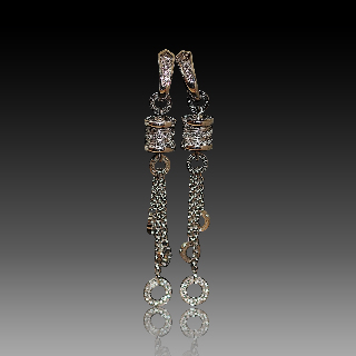 Boucles d'oreilles Bulgari "B zero 1 " en Or gris 18 Cts avec diamants vers 2014 . Boucles d'oreilles Bulgari "B zero 1 " en Or gris 18 Cts avec diamants vers 2014 .