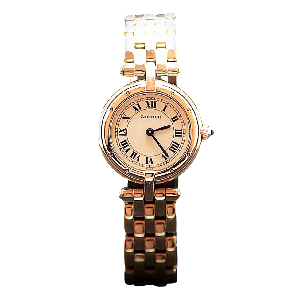 Montre Cartier dame "Panthère Vendome " Or rose 18k massif quartz Vers 1995.