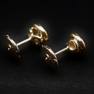 Puces d'oreilles Diamants 2 x 0.20 Cts G-VS en Or Jaune 18k 