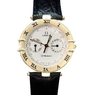 Montre Omega Constellation en Or Jaune 18k Vers 1990.  Quartz.