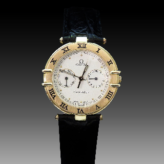 Montre Omega Constellation en Or Jaune 18k Vers 1990.  Quartz.