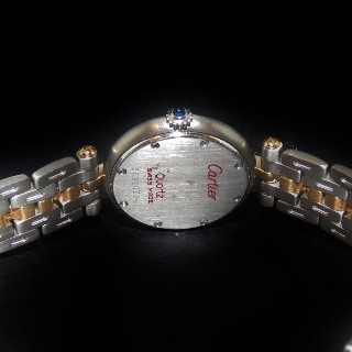 Montre Cartier dame "Panthère Vendome " Or jaune 18k & Acier quartz Vers 1995. Montre Cartier dame "Panthère Vendome " Or jaune 18k & Acier quartz Vers 1995.