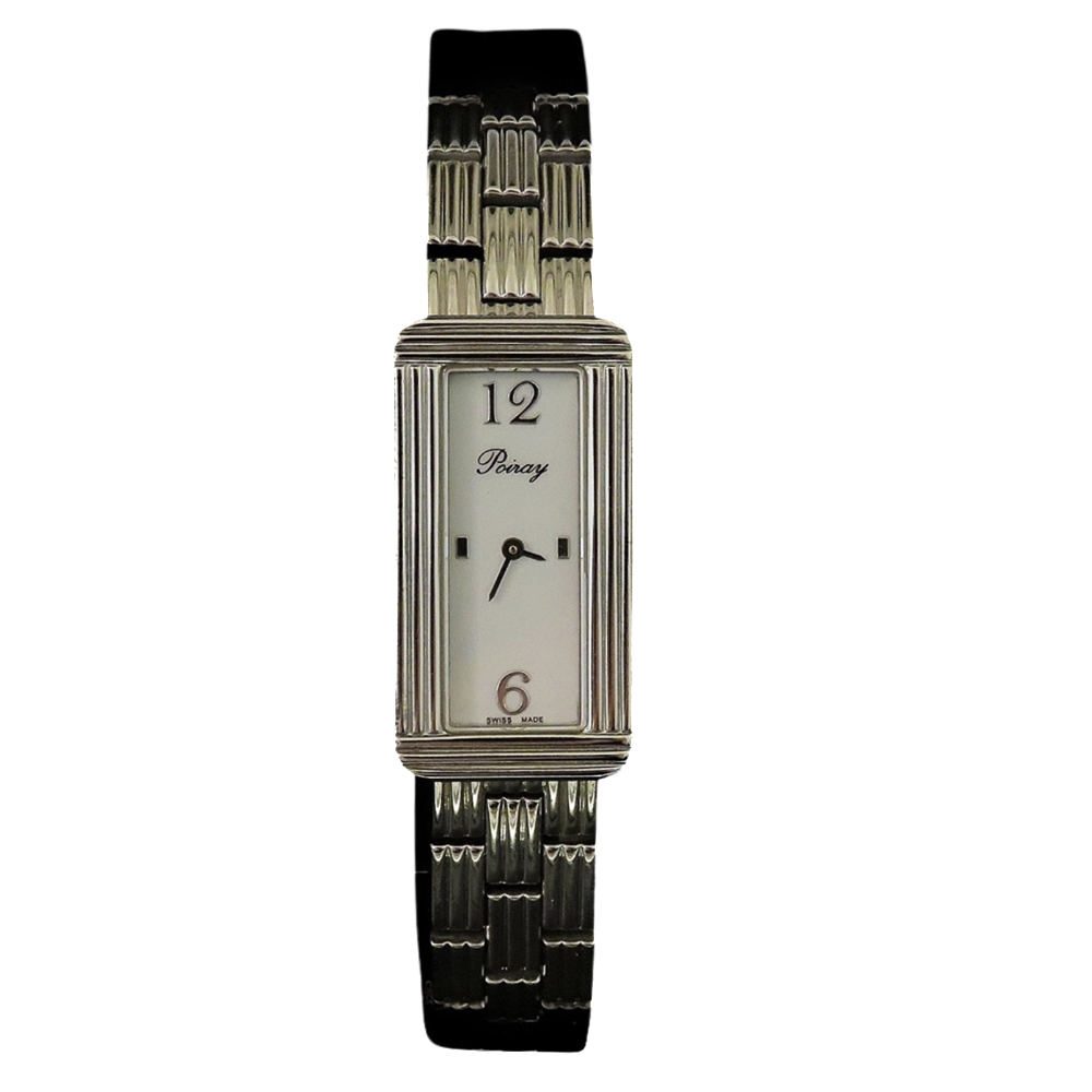 Montre Poiray "Ma Baguette" Dame en Acier à quartz .Vers 1990