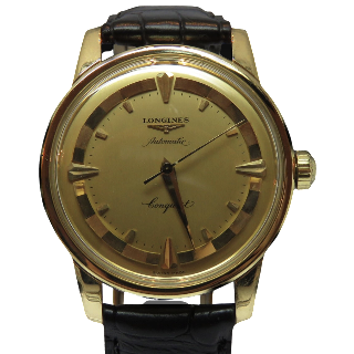 Montre Longines Conquest Vintage Homme en Or Jaune 18k Automatique Vers 1956.