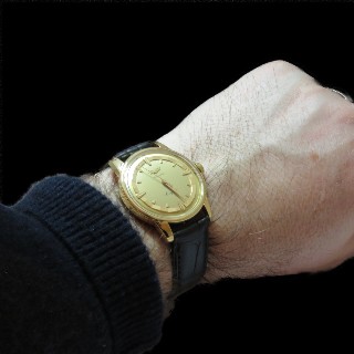 Montre Longines Conquest Vintage Homme en Or Jaune 18k Automatique Vers 1956.