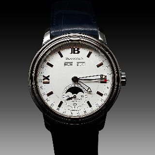 Montre Blancpain Leman Homme acier Quantième Complet Phase de Lune de 1998.