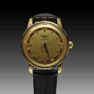 Montre Longines Conquest Vintage Homme en Or Jaune 18k Automatique Vers 1956.