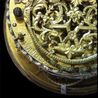 Montre à Gousset Oignon époque 1698 en Vermeil. Signée. Jacques Pourroy.