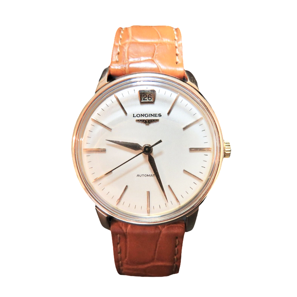 Montre Longines Conquest Vintage Homme en Or rose 18k Automatique Vers 1955.