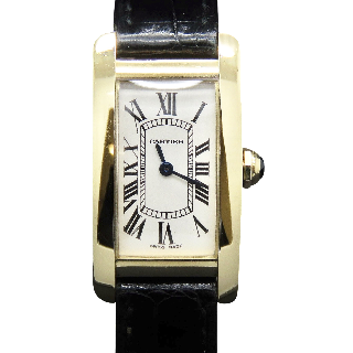 Montre Cartier Tank Américaine Dame Or Jaune 18k Petit modèle de 2001.