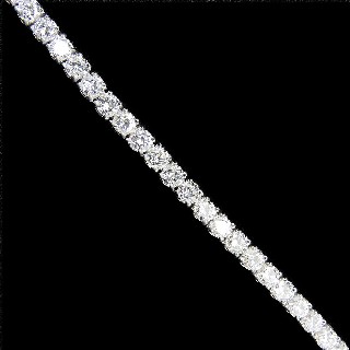 Collier "Rivière" ligne Diamants 15.09 Cts G-VS en Or gris 18k. 45 cm