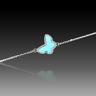 Bracelet Van Cleef & Arpels Sweet Alhambra Papillon Or gris 18k