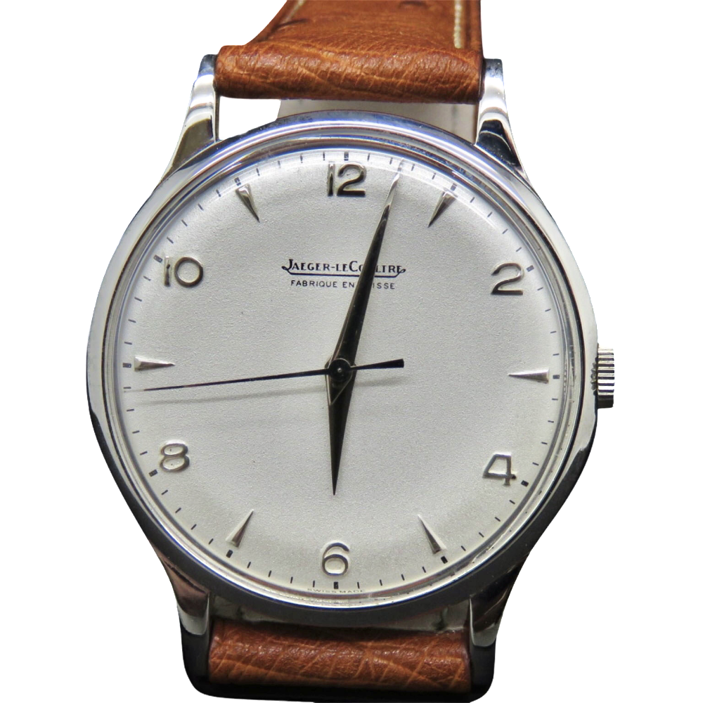 Montre Jaeger LeCoultre Vintage Ronde acier mécanique Vers 1960. Montre Jaeger LeCoultre Vintage Ronde acier mécanique Vers 1960.