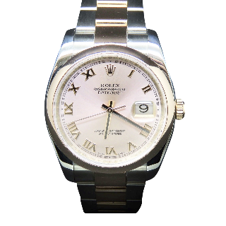 Montre Rolex Oyster Datejust en Or rose 18k et Acier de 2008 .  