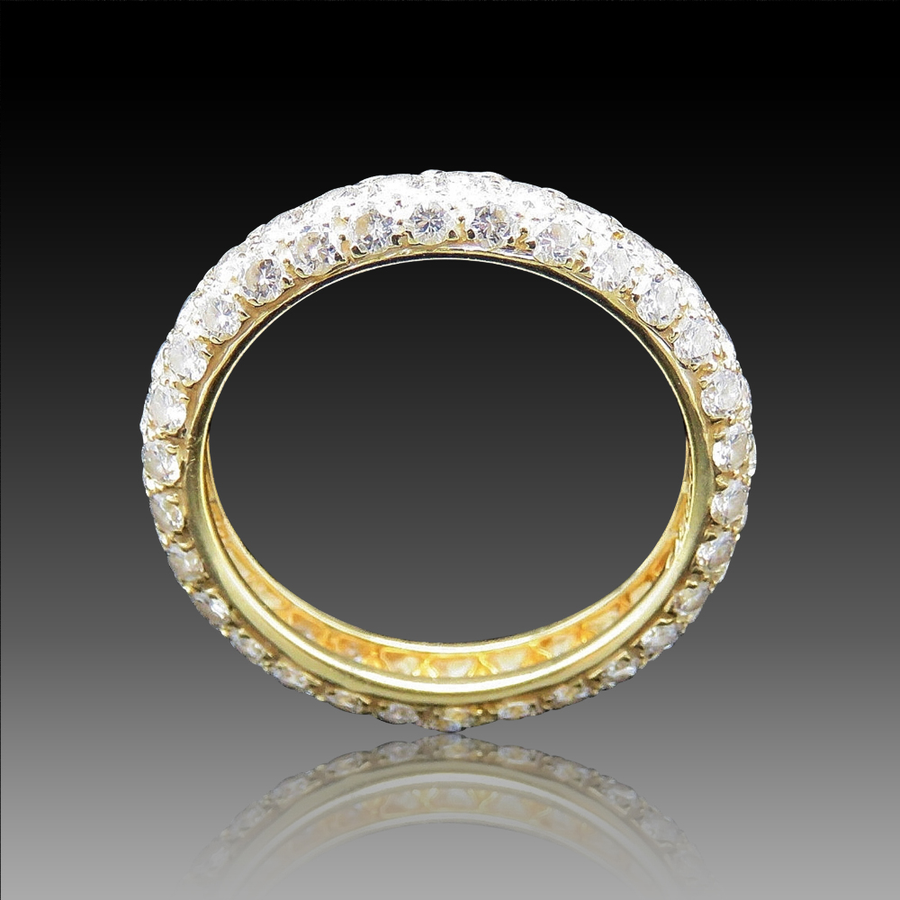 Bague Diamant 1,18 Ct Or Jaune 18K - Diamants Ronds Naturels Couleur G Clarté SI1 - Taille 54