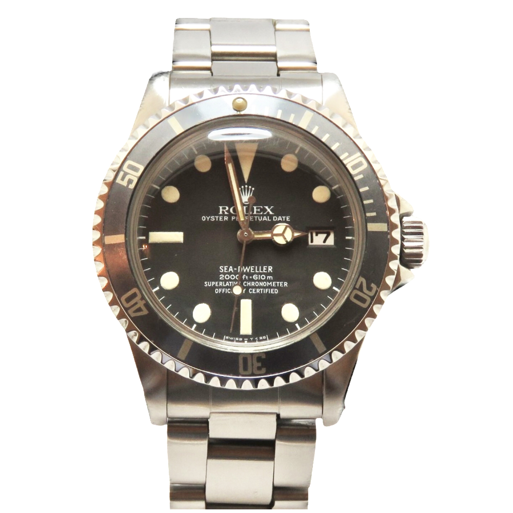 Montre Rolex Sea Dweller Mark IV en Acier de 1977. Cadran noir. Ref : 1665 . Boite d'origine. Montre Rolex Sea Dweller Mark IV en Acier de 1977. Cadran noir. Ref : 1665 . Boite d'origine.