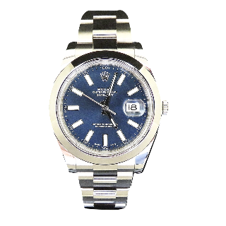 Montre Rolex Oyster Datejust II Homme Acier de 2015. Cadran Bleu. Ref : 116300 .