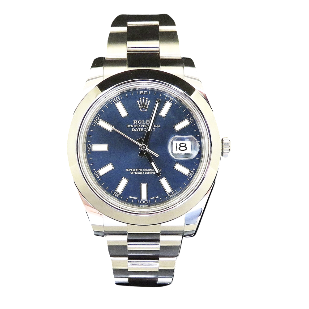 Montre Rolex Oyster Datejust II Homme Acier de 2015. Cadran Bleu. Ref : 116300 .