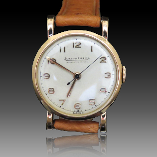 Montre Jaeger LeCoultre Vintage Ronde Dame Or rose 18k mécanique Vers 1950.