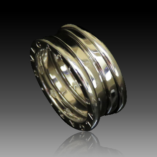 Bague Bulgari en Or Gris 18 Cts modèle "B-Zero-1" .Taille 53.  