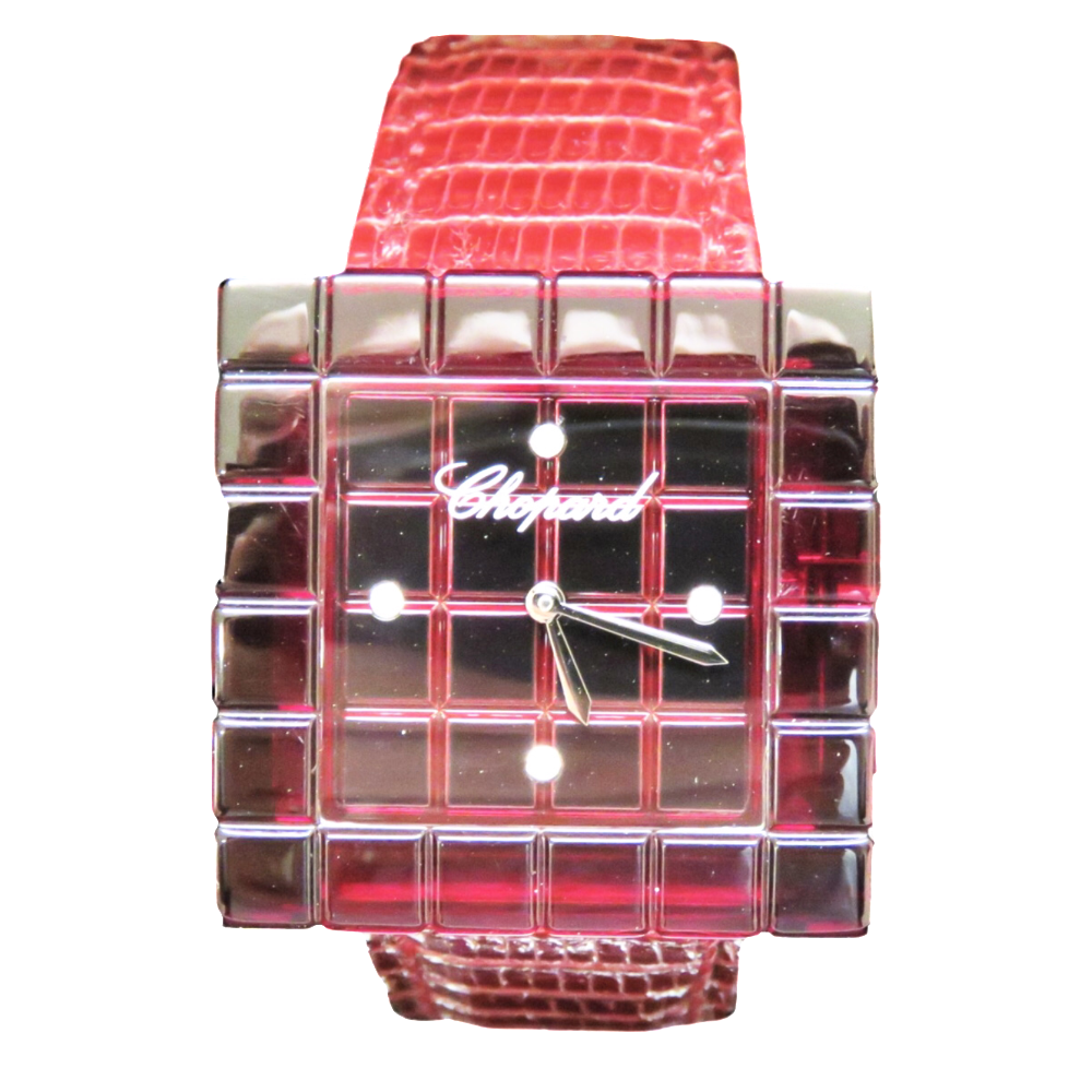 Montre Chopard Ice Cube Be Mad Série Limitée quartz Résine rouge.