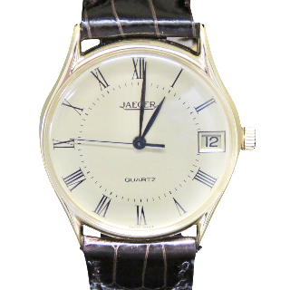 Montre Jaeger Vintage Ronde en Or jaune 18k Quartz Vers 1990