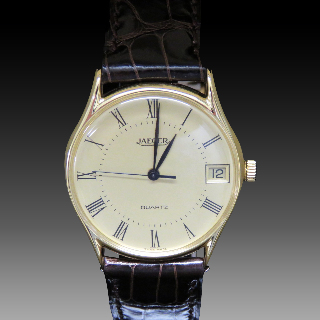 Montre Jaeger Vintage Ronde en Or jaune 18k Quartz Vers 1990