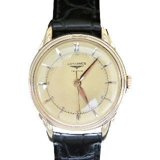 Montre Longines Vintage Homme en Or rose 18k Mécanique Vers 1950.