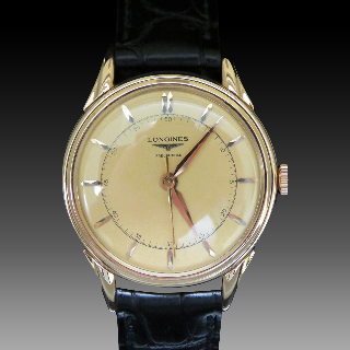 Montre Longines Vintage Homme en Or rose 18k Mécanique Vers 1950.