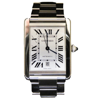 Montre Cartier Homme "Tank Solo XL" en acier automatique de 2013. Full Set.