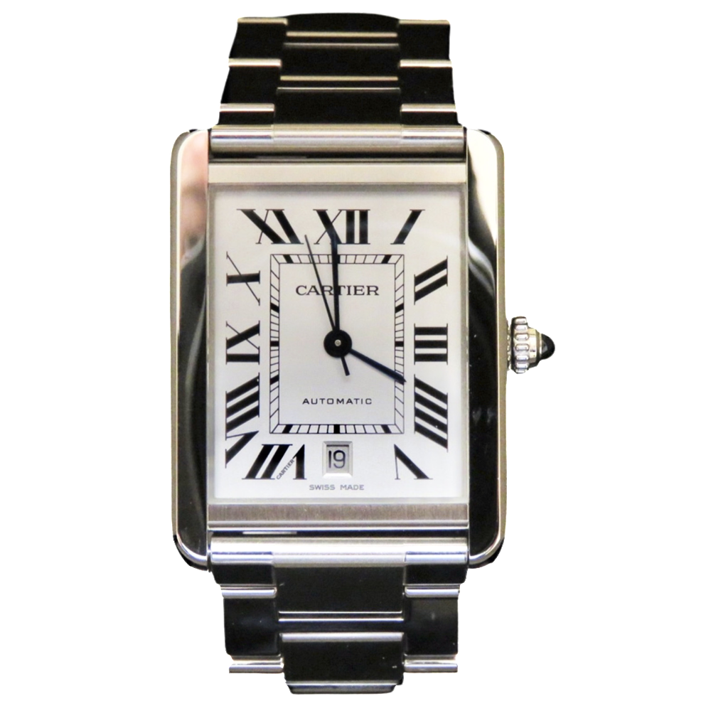 Montre Cartier Homme "Tank Solo XL" en acier automatique de 2013. Full Set.