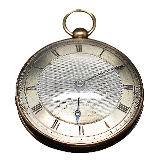 Montre à Gousset Anonyme époque 1822-1838 en or jaune 18k. Mouvement à Coq