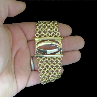 Bracelet Cartier Penelope Double C 5 rangs vers 1998 Or jaune 18K . 