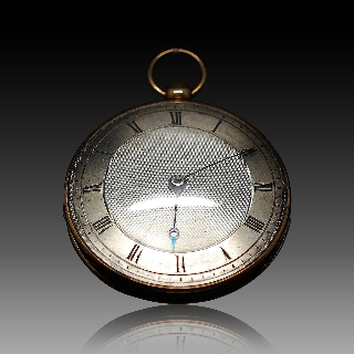 Montre à Gousset Anonyme époque 1822-1838 en or jaune 18k. Mouvement à Coq