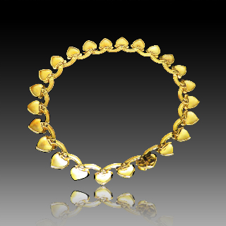 Collier Fred Or jaune 18k massif vers 1980  Poids: 125,70 Grs.