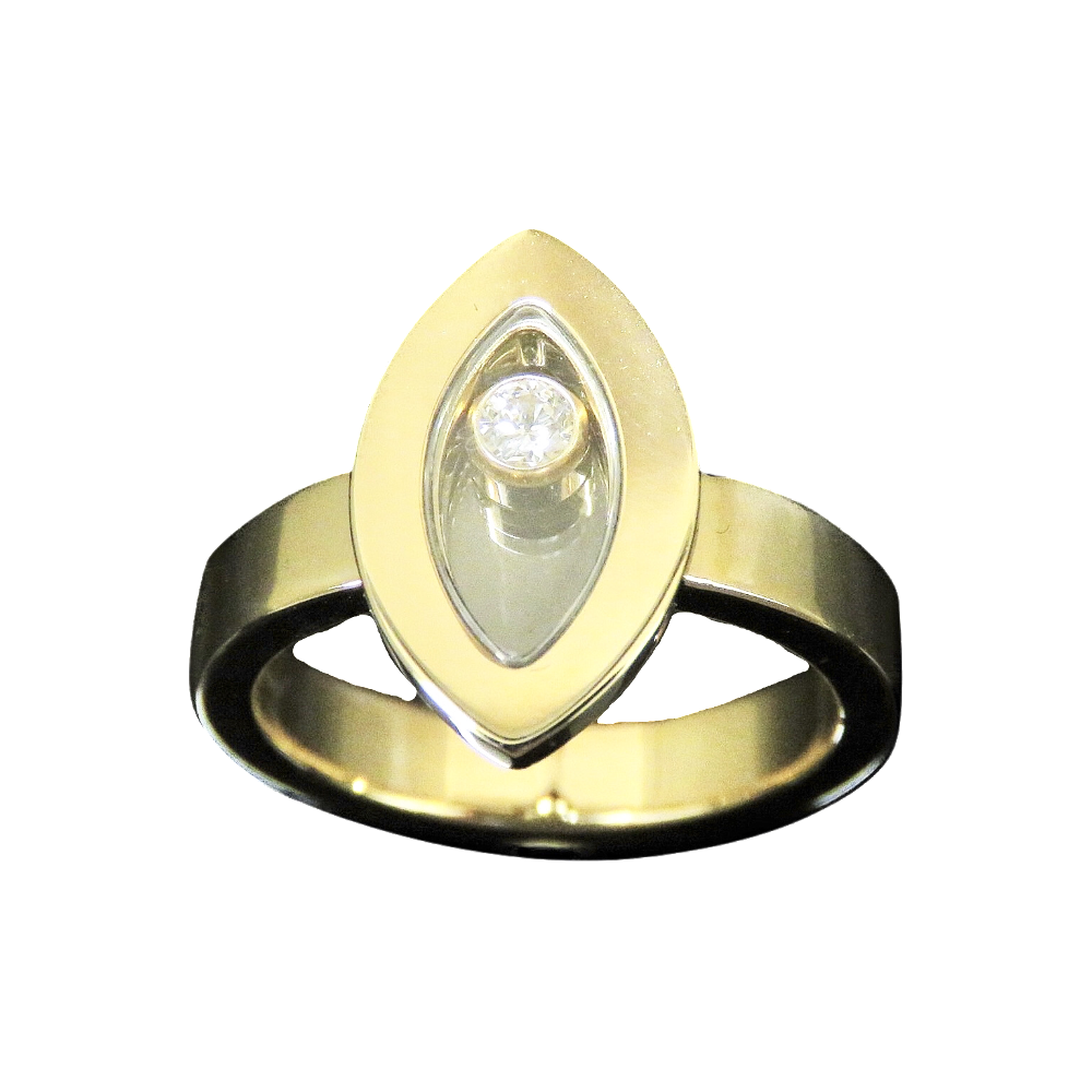 Bague Chopard Happy Diamonds Or jaune 18k Diamants. Taille 52