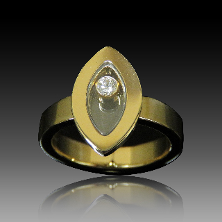 Bague Chopard Happy Diamonds Or jaune 18k Diamants. Taille 52