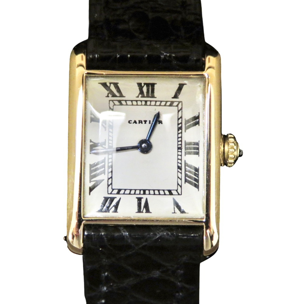 Montre Cartier Dame "Tank Louis Cartier " Or Jaune 18k Vers 1976 Mécanique  