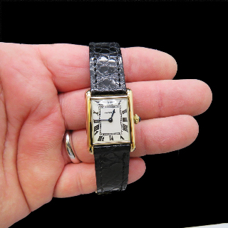 Montre Cartier Dame "Tank Louis Cartier " Or Jaune 18k Vers 1976 Mécanique  