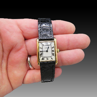 Montre Cartier Dame "Tank Louis Cartier " Or Jaune 18k Vers 1976 Mécanique  