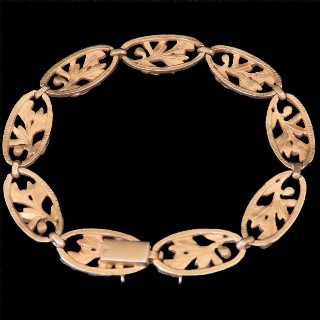 Bracelet en or jaune 18K  Vers 1900  . Poids: 24.60 gr 