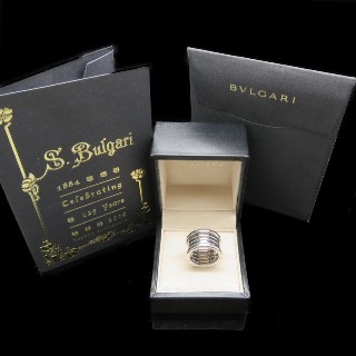 Bague Bulgari en Or Gris 18 Cts 5 rangs modèle "B-Zero-1" .Taille 51.  