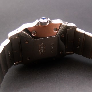 Montre Cartier Homme "Santos" Rectangulaire en acier Automatique Vers 1990. Montre Cartier Homme "Santos" Rectangulaire en acier Automatique Vers 1990.