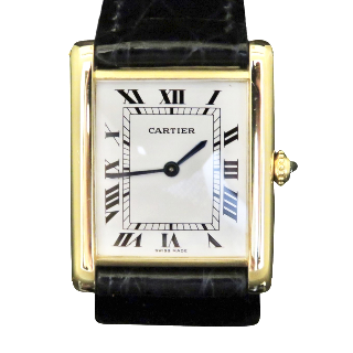 Montre Cartier "Tank Louis Cartier "Extraplate Or Jaune 18k Vers 1980 Mécanique Montre Cartier "Tank Louis Cartier "Extraplate Or Jaune 18k Vers 1980 Mécanique