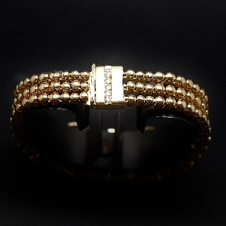 Bracelet or jaune 18k avec Pierres naturelles et diamants
