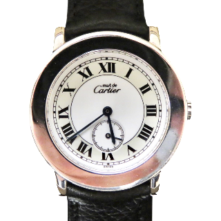 Montre Cartier "Must Ronde II" en argent massif  ref 1812 . Quartz. Vers 1993.